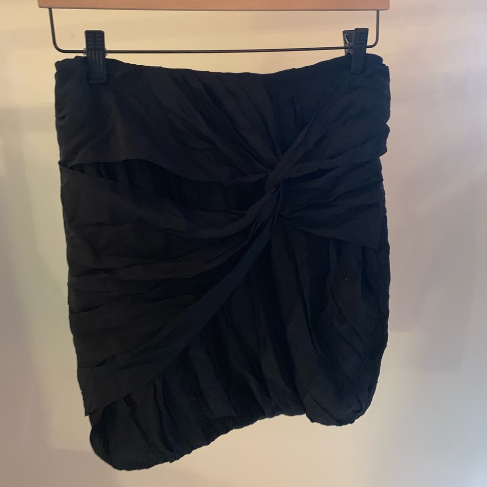 Elizabeth And James Black Silk Skirt